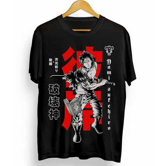 VINTAGE Black clover - Yami sukehiro Anime Manga Tshirt Anime Manga Black Shirt All Size