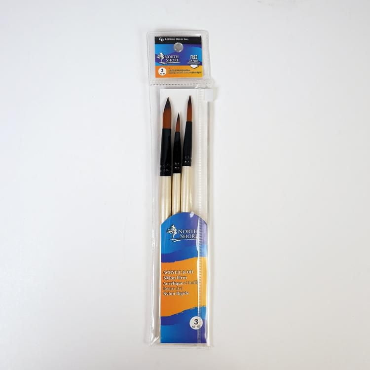 North Shore's 3 piece paint brush set, Three pieces of paint brushes