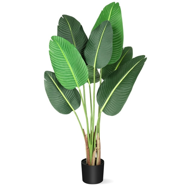Árbol artificial pájaro del paraíso EastVita 48", planta falsa para decoración interior y exterior, oficina y hogar