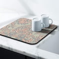 thumbnail image 3 of Ethnic Floral Coffee Station Mat Multipurpose Absorbent Mat with Paisley Design, Non-Slip Bottom Perfect for Coffee Machines & Drying Dishes, 3 of 4