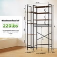 thumbnail image 6 of Biemlerfn 8-Tier Over the Toilet Rack, Bathroom Storage Organizer with Adjustable Shelves, Toilet Paper Holder & Hooks, Brown, 6 of 10