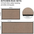 thumbnail image 2 of Kitchen Rugs and Mats Non Skid Washable Set of 2 PCS, Absorbent Runner Rugs for Kitchen, Front of Sink, Kitchen Mats for Floor, 17.3"x 47"+17.3"x 29" (Black), 2 of 6