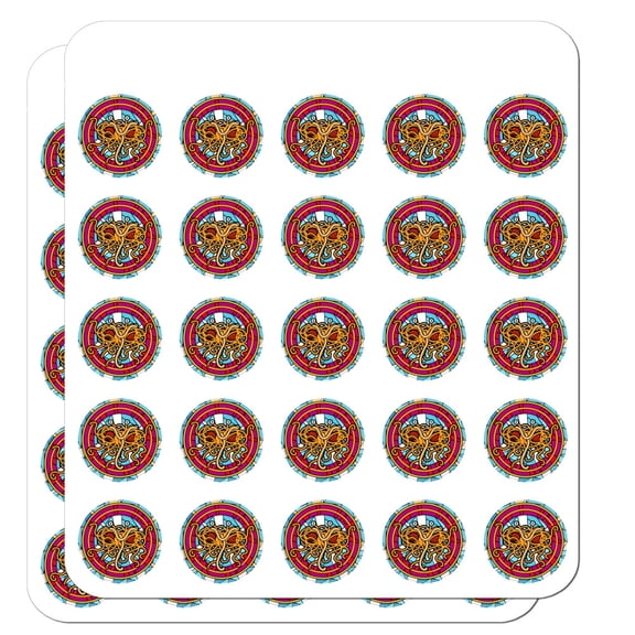 Flying Spaghetti Monster Stained Glass 1" Planner Calendar Scrapbooking Crafting Opaque Stickers