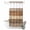 Brown, variant on No Hook Shower Curtain, Farmhouse Light Blue Brown Shower Curtains for Bathroom with See Through Top Window, Vintage Wooden Striped Waterproof & Washable Bath Curtain Stand Up Stall 36"x72"