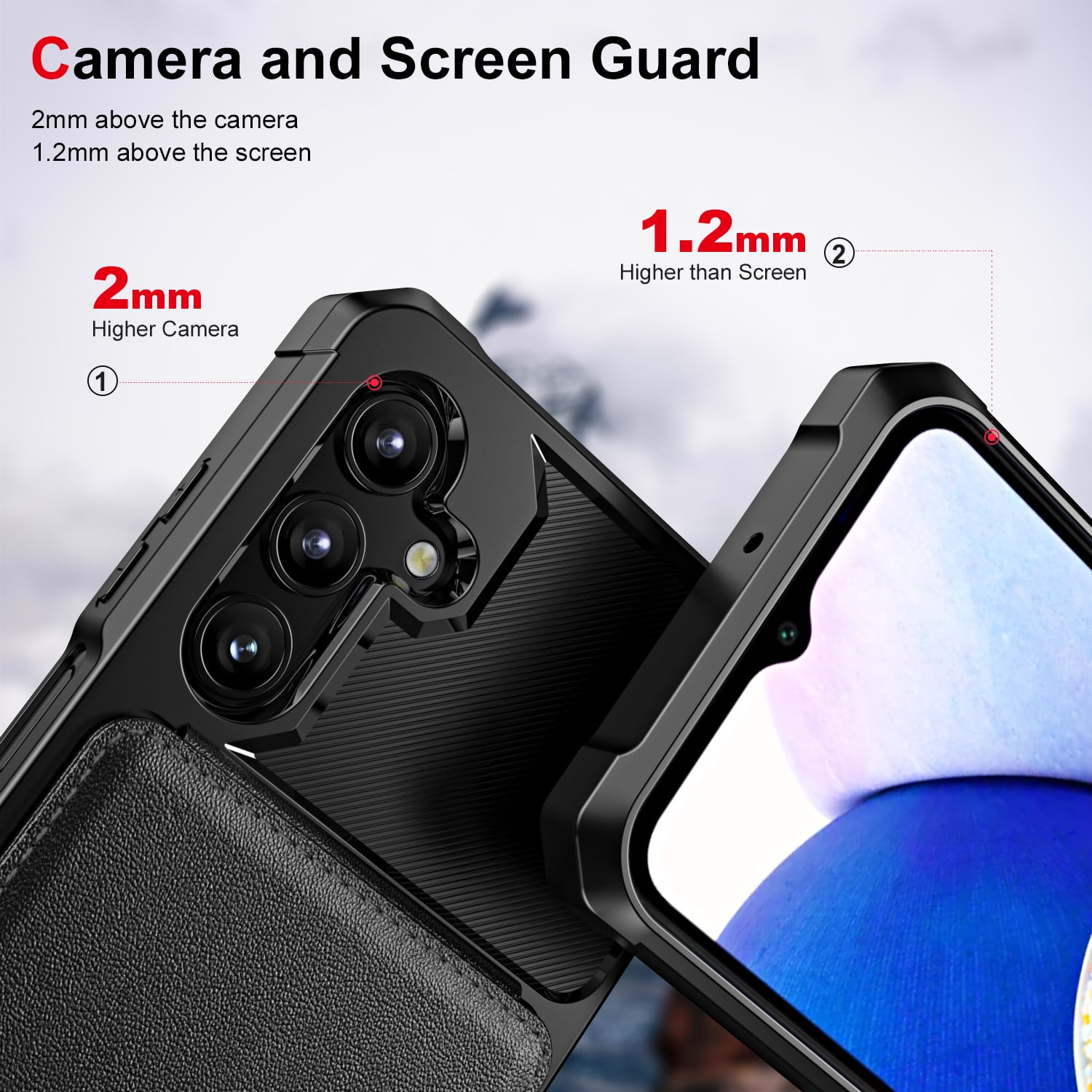 for Samsung Galaxy S22 Wallet Case, Built-in 4 Card Holders Kickstand Purse Cover, Military Grade Enhanced Corners Drop Protection, Rugged Protective Phone Case for Galaxy S22, Black
