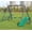 Blue, variant on Holaki Metal Swing Set with Slide, Heavy-Duty Outdoor Playset for Kids, 4 Swings, Sturdy Steel Frame, Weather-Resistant
