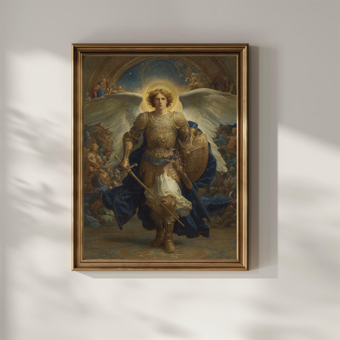 Archangel Michael Wall Art Print Spiritual Guardian Decor