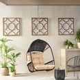 thumbnail image 2 of GDF Studio Aydan Indoor/Outdoor Wicker Hanging Chair with 8 Foot Chain (NO STAND), Brown and Tan, 2 of 9