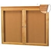 Aarco Products OBC3648RC Enclosed Bulletin Board - Natural Oak