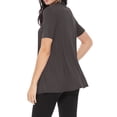 thumbnail image 4 of Women's Short Sleeve Open Front Cardigan Solid Draped Casual Design, 4 of 6