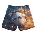 thumbnail image 4 of joogoo Boy Swim Trunks Baseball Burning Bathing Beach Board Shorts 4T, 4 of 8