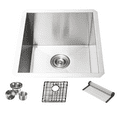 thumbnail image 1 of KBFmore 16 Inch Single Bowl Stainless Steel Handmade Kitchen Sink with 4 Pieces Sink Accessories, 1 of 10