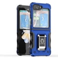 thumbnail image 2 of For Samsung Galaxy Z Flip 5 OPTIMUM Magnetic Ring Stand Hybrid Case Cover - Blue, 2 of 3