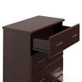 thumbnail image 5 of Storkcraft Brookside 3 Drawer Modern Vertical Dresser Espresso Finish, 5 of 8