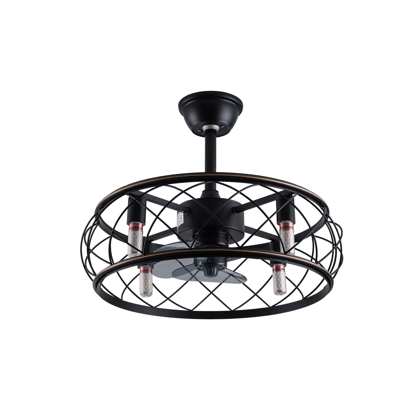TFCFL 18In Caged Ceiling Fan with Light Industrial Ceiling Fans 3