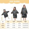 thumbnail image 4 of FORMRS Wearable Blanket Hoodie with Sleeves for Kids Cozy Flannel Sweatshirt, Gray Sky Pattern, 4 of 7