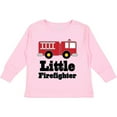 thumbnail image 3 of Inktastic Little Firefighter Fire Engine Boys or Girls Long Sleeve Toddler T-Shirt, 3 of 5