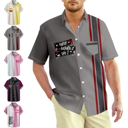 

Mother s Day Gifts for Mom from Daughter Son Button Down Tees with Breast Pocket Clothing Apparel Size 100-170/XXS-8XL