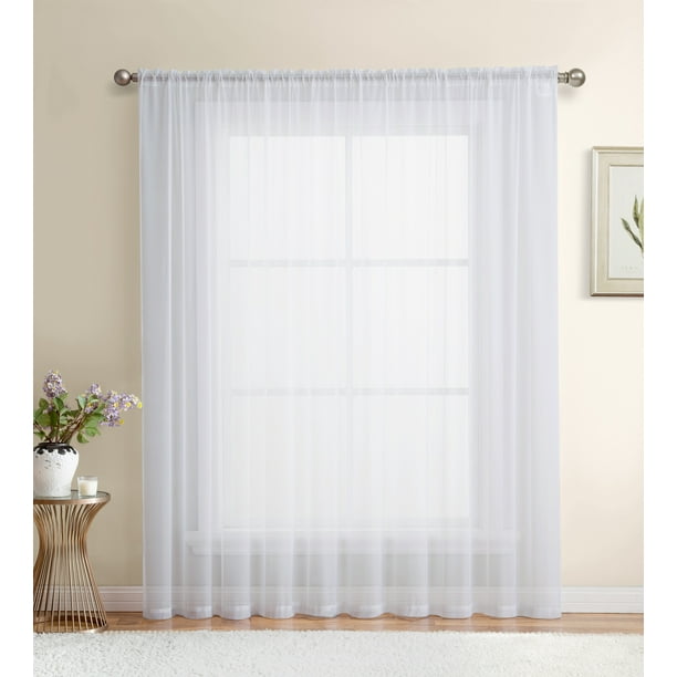 HLC.ME Sheer Voile Window Curtain Panel for Sliding Patio Glass Door ...