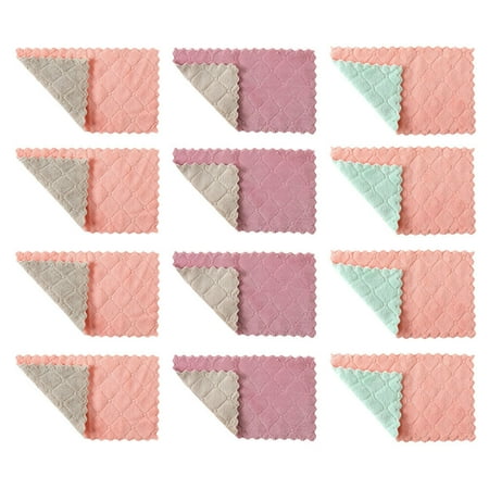 

20Pcs Kitchen Dish Towels Household Dish Washing Towels Water Absorbent Wiping Rags