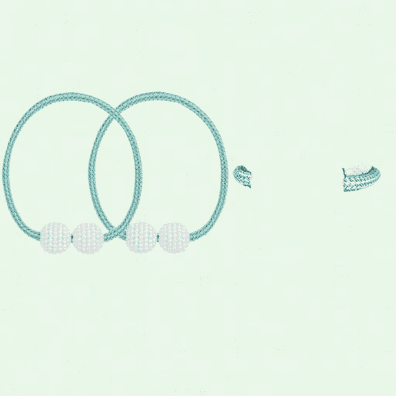 2 Pack Magnetic Curtain Tiebacks, Teal, Decorative Curtain Holdbacks for Window Décor