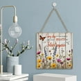 thumbnail image 5 of Wild Flower Every Day Is New Beginning Welcome Decor Sign, Hanging Wood Sign Home Decorative, Printed Wood Wall Art Sign Porch Decor Sign, Farmhouse Front Door Decor Sign 12"x12", 5 of 8