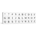 thumbnail image 1 of ARTCANVAS Modern Black White Gray Serif Panoramic Full Alphabet Canvas Art Print - Size: 60" x 20" (1.50" Deep), 1 of 9