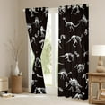 thumbnail image 3 of Manfei Dinosaur Skeleton Black Out Curtains,Dino Skull Curtains Pack of 2 (42x63 Each),White Black Bedroom Curtains For Boys Kids,Ultra Soft Home Decor, 3 of 6