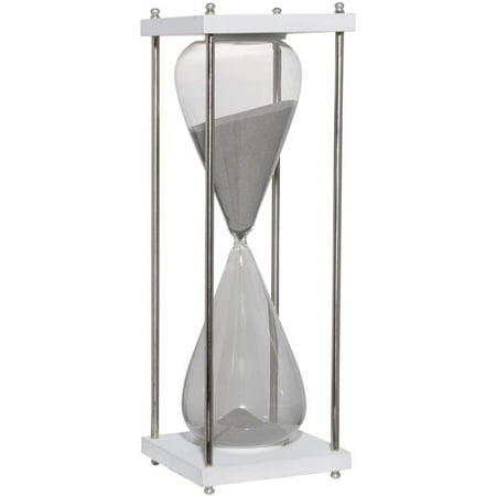 

Home Essentials & Beyond 32634 17.5 in. White Sand Timer with Silver Sand