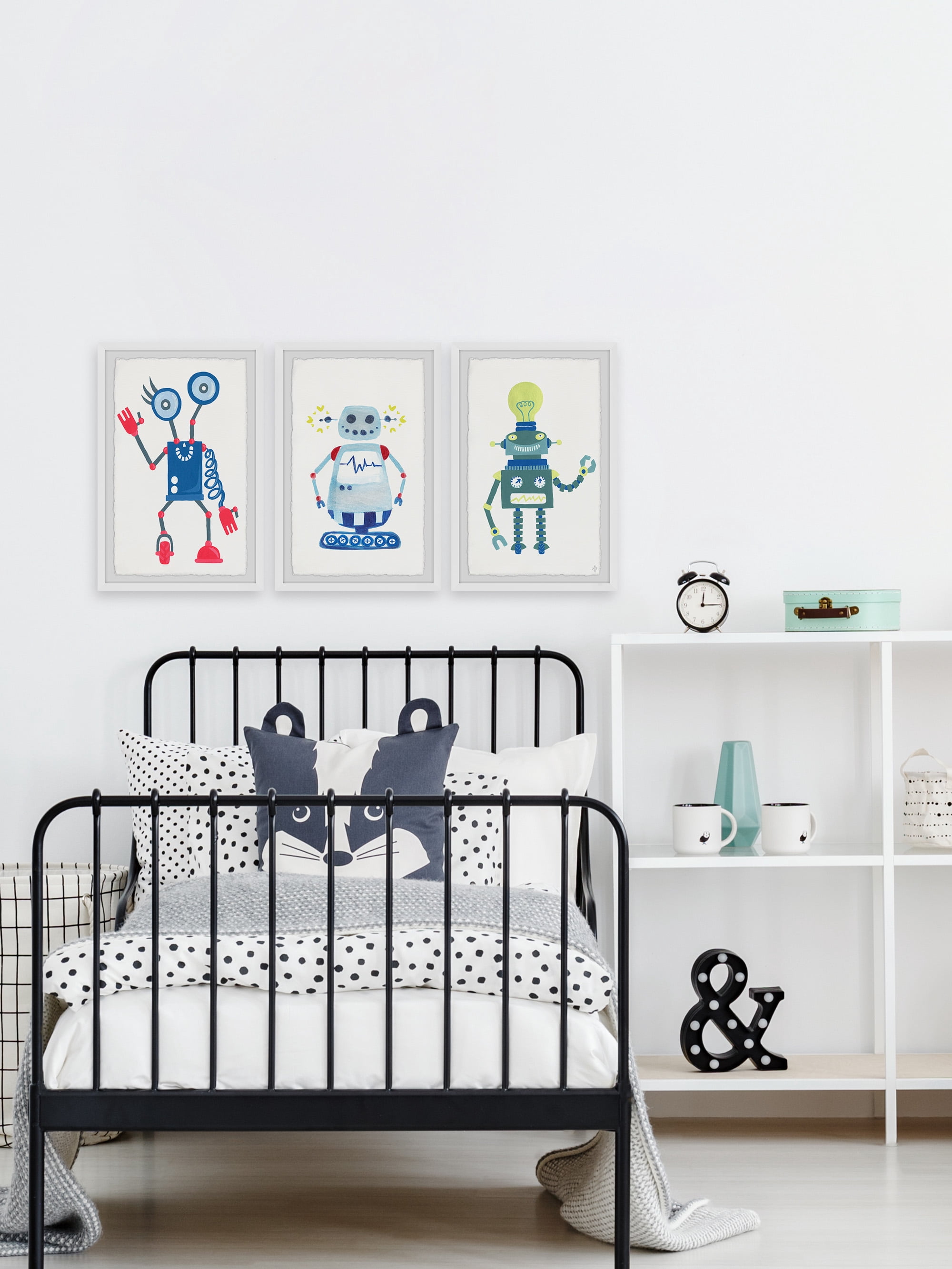 Marmont Hill Cool Robots Triptych, Art Prints, 90.00" x 1.50"
