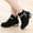 A01-Black, variant on Girls Ankle Boots Kids Side Zipper Low Heel Leather Dress Booties (Red,11.5-12 Y)