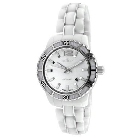 Peugeot Swiss Women's Ceramic Sport Bezel Dial Watch in White