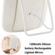 thumbnail image 5 of Feelglad Espejo de Maquillaje con Luz, Espejo de Tocador Iluminado con Pantalla Táctil, Espejo de Maquillaje de Mesa Recargable por USB, Brillo LED Ajustable, Blanco, 5 of 5