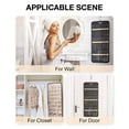 thumbnail image 6 of Hanging Jewelry Organizer Storage Roll with Hanger Metal Hooks Double-Sided Jewelry Holder for Earrings, Necklaces, Wall, Door, 1 piece, Large, Black, 6 of 6