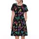 thumbnail image 1 of Easygdp Rainbow Butterflies para Vestido Transpirable de Mujer, Vestido Suelto de Manga Corta con Pliegues y Bolsillos para el Verano, 1 of 6
