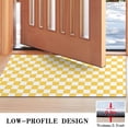 thumbnail image 3 of Yellow White Checkerboard Checkered Pattern Door Rugs,Washable Non Slip Door Mats Indoor,Decorative Door Mats,Entry Mat Indoor for Entrance,Bedroom,Kitchen,Bathroom,17"x30", 3 of 6