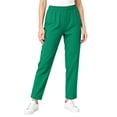 thumbnail image 2 of CQONEPT Scrub Pants for Women Straight Leg Soft Stretch Fabric Scrubs Elastic Waistband Comfortable Fit Pant Green XL, 2 of 7