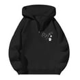 thumbnail image 4 of Valora Men Winter Outfit Casual Hoodie with Cute Puppy Print for Everyday Comfort – Loose Fit Pullover Sweatshirt for Autumn Winter Fashion Black XL, 4 of 5
