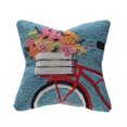 thumbnail image 1 of Liora Manne Visions II Indoor Outdoor Accent Pillow, Bike Ride, 18 x 18 In, 1 of 5