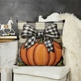 thumbnail image 2 of Fall Decor Pillow Covers, Orange Pumpkin Pattern Decorative Throw Pillows Linen Autumn Thanksgiving Cushion Pillow Covers for Sofa Couch Outdoor Decor, 2 of 5