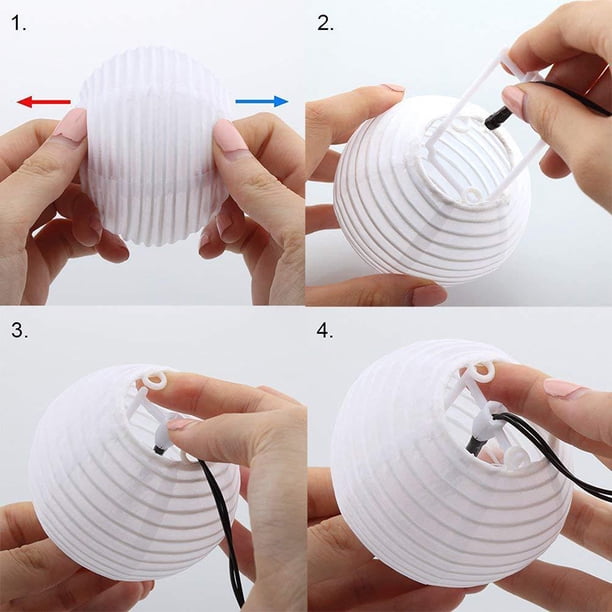 Lámpara 10 / 20LED Paño Linterna Colgante Luz LED de cadena de hadas Adornos del Festival JShteea Para estrenar