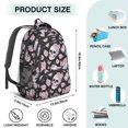thumbnail image 5 of Skull and Butterfly Gothic Pattern Backpack for School, Cute School Bag with Adjustable Shoulder Straps and Padded Back, 16.9"x12.6"x5.9", 5 of 5