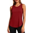 thumbnail image 2 of Women Summer Workout Tank Tops Sleeveless Racerback Crewneck Casual Loose Running Gym Athletic Tee Shirts, 2 of 6