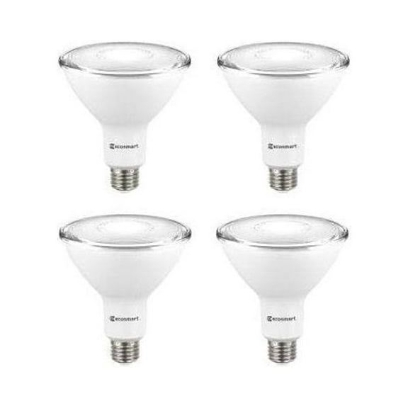 EcoSmart 90-Watt Equivalent PAR38 Non-Dimmable Flood LED Light Bulb Bright White (4-Pack)