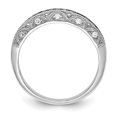 thumbnail image 3 of Auriga Fine Jewelry 925 Sterling Silver Black and White Diamond Ring Size 8 for Women, 3 of 6