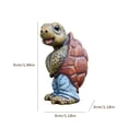 thumbnail image 4 of Garden Turtle Figurine - Funny Animal Statue for Outdoor Yard, Lawn, and Garden Decor, Whimsical Resin Turtle Ornament for Home and Patio, 4 of 9