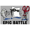 thumbnail image 2 of Boy's Lost Gods Epic Rock Paper Scissor Battle Graphic Tee Athletic Heather X Large, 2 of 5