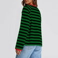 thumbnail image 5 of BLVB Womens Long Sleeve Tops Striped Shirt Women Oversized Crewneck Tops Loose Casual Pullover Fall Clothes, 5 of 5