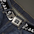 thumbnail image 2 of Buckle-Down Belt, Seatbelt Buckle Belt, Butterfly Garden Black White, Youth 22 to 32 Inches, 2 of 9