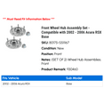 thumbnail image 2 of Front Wheel Hub Assembly Set - Compatible with 2002 - 2006 Acura RSX Base 2003 2004 2005, 2 of 3